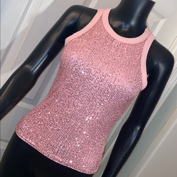 ChicMe Sparkling Pink Sequin Tank Top - Picture 10 of 12